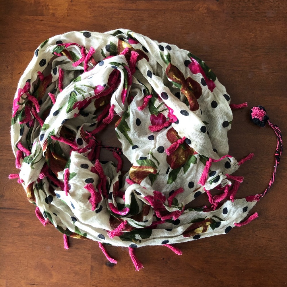 Ivy Fruit and Dots Square Scarf
